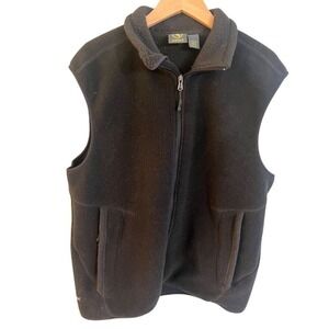 Aigle Fleece Black Polartec Vest Full Zip & Zip‎ Pockets Size XL